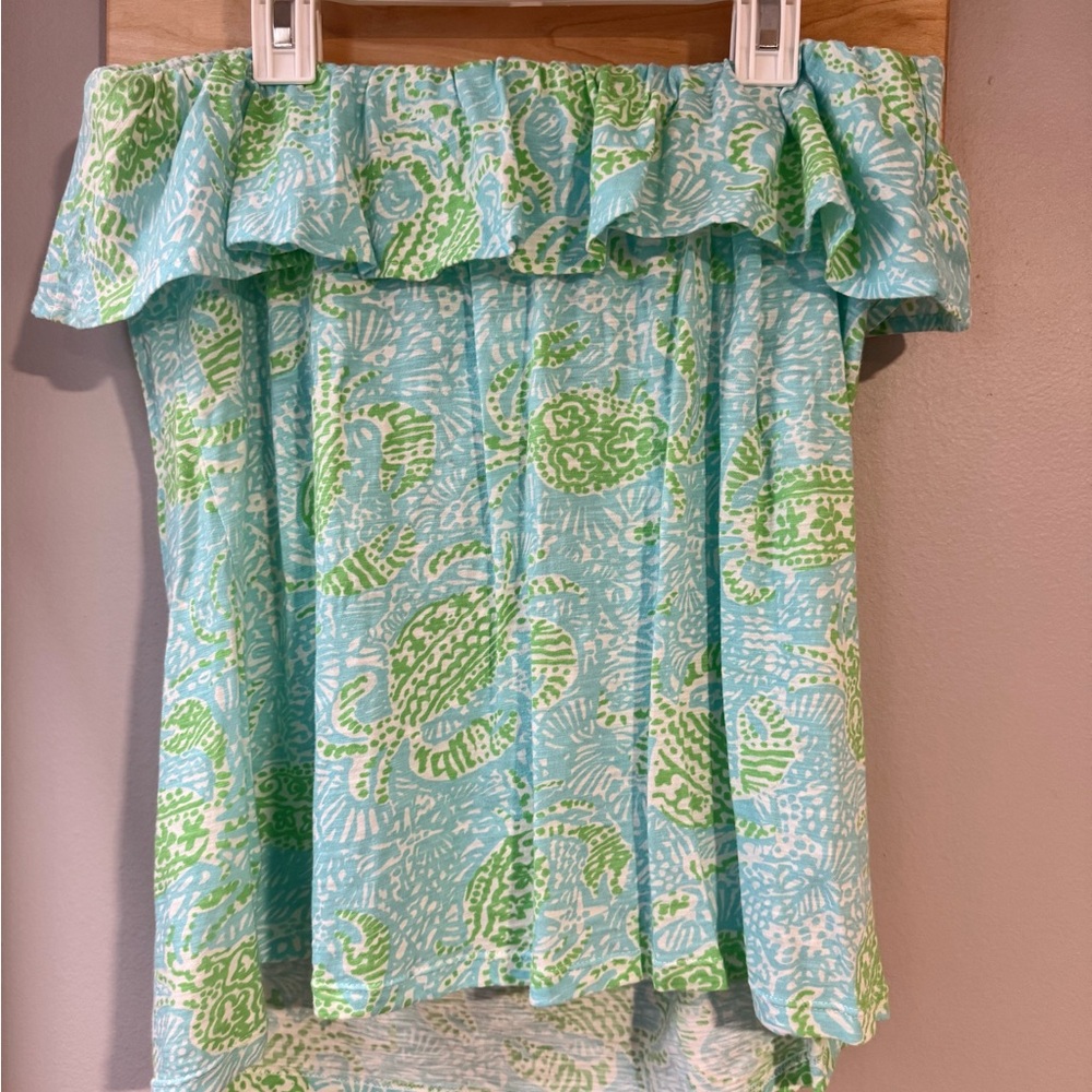 🌴 Lilly Pulitzer Women's Off-Shoulder Top, EUC, Size XL - Picture 2 of 4